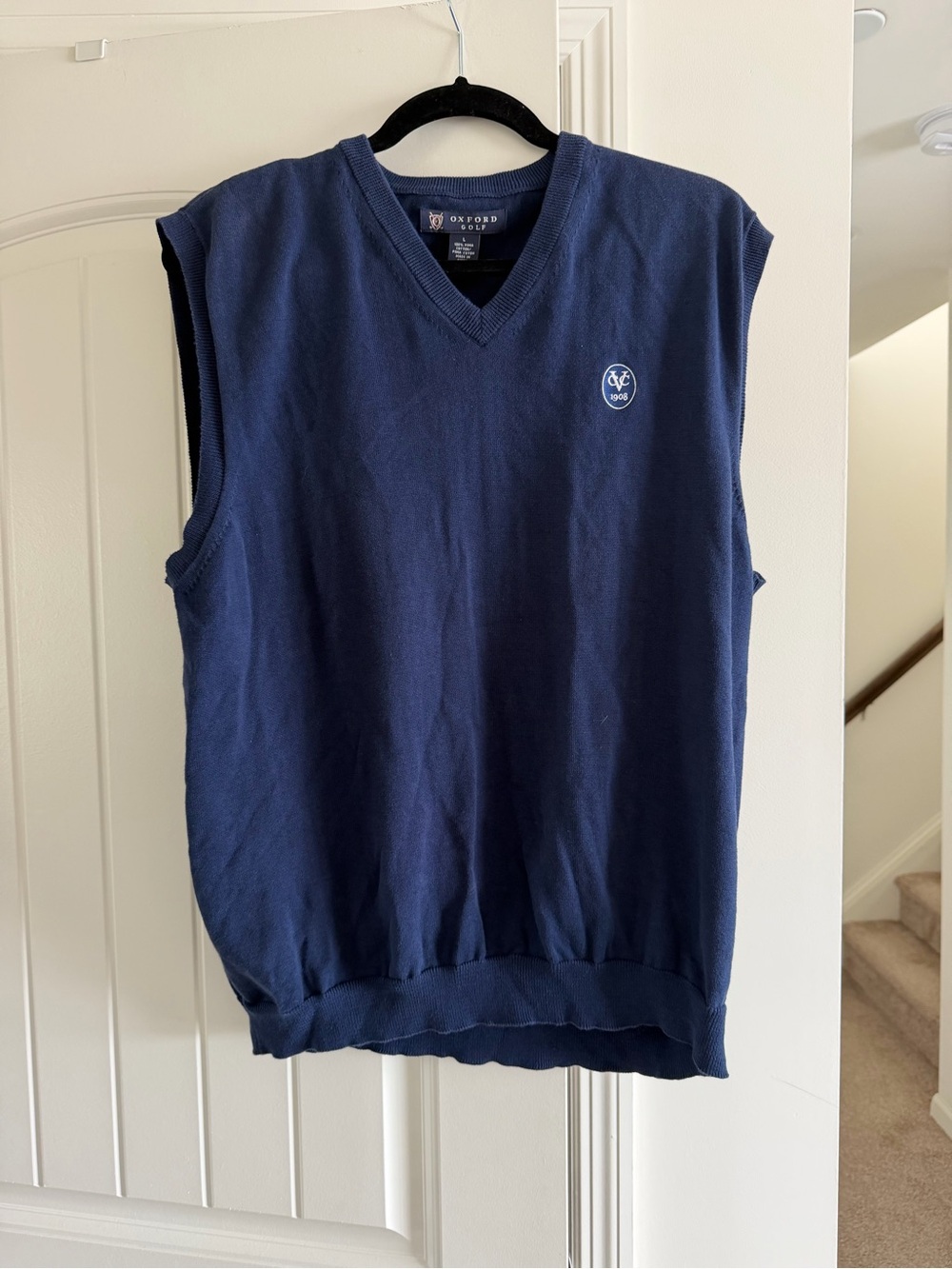Oxford Blue V-Neck Golf Sweater Vest